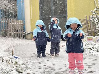 小班精彩瞬间：下雪啦！